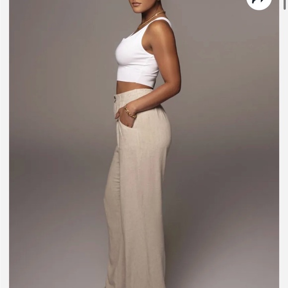 NWOT JLUXLABEL Sand Thea Linen Pants, size Small - Picture 3 of 6